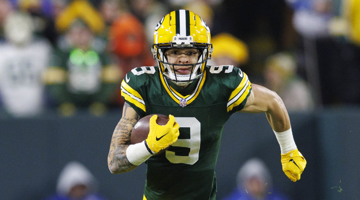 Green Bay Packers wide receiver Christian Watson
